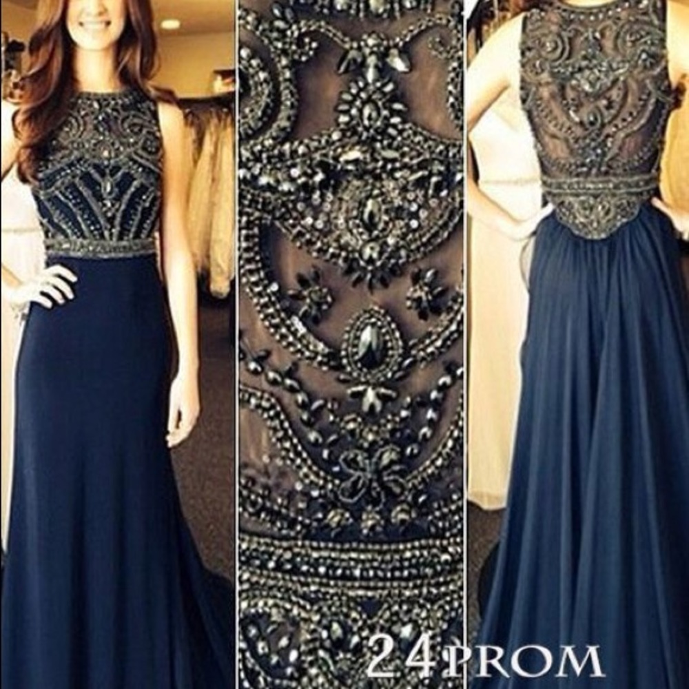 Navy prom dress